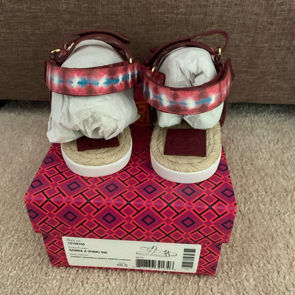 Tory Burch Strappy Print Espadrilles - Picture 5 of 6